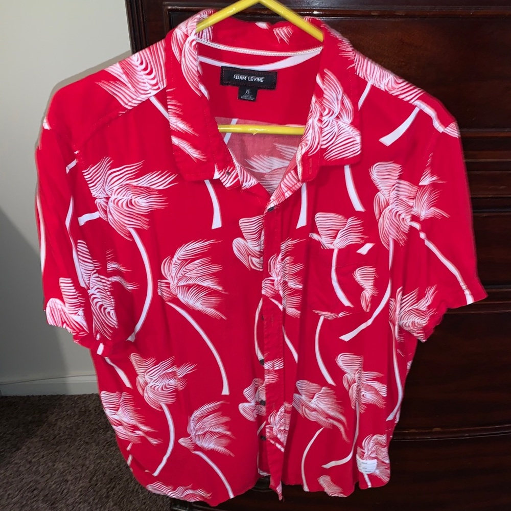 Adam Levine Red Hawaiian Shirt
